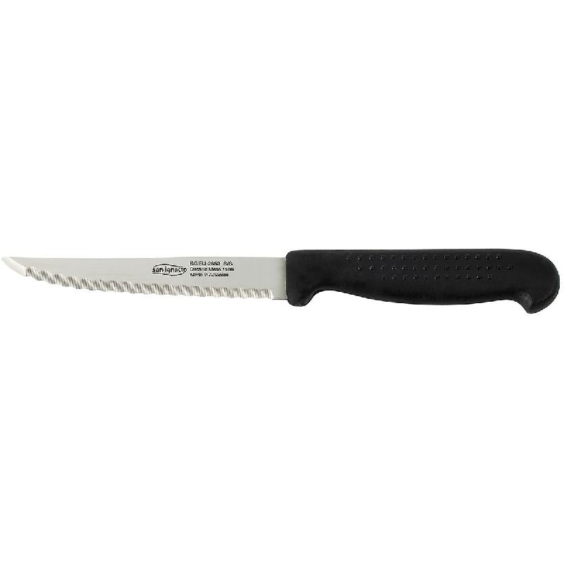 San Ignacio Yeste - Couteau de table à lame dentée 11 cm, manche à pois - noir inox Q3926_0