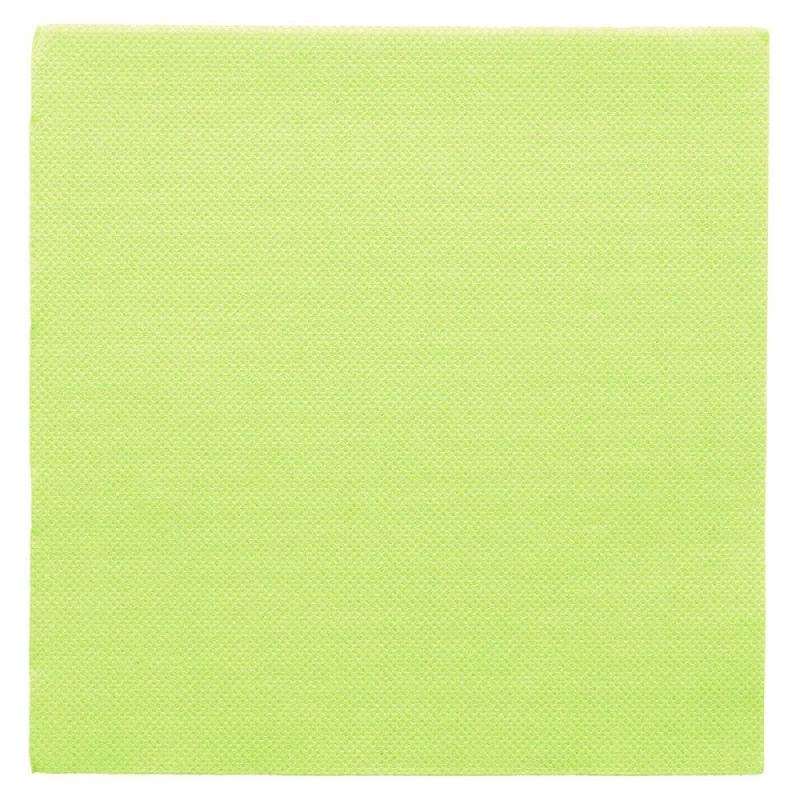 Serviette en ouate gaufré 2 plis vert anis 33x33cm - par 1200_0
