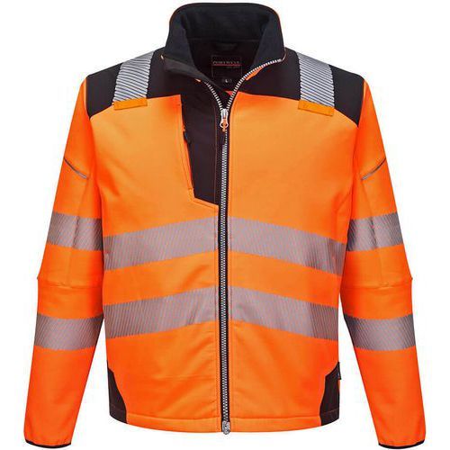 VESTE SOFTSHELL HAUTE-VISIBILITÉ PW3 T402 NOIR/ORANGE XXXL - PORTWEST