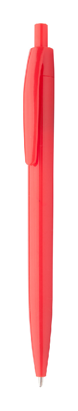Stylo à bille coloré en plastique - encre noire - rouge - 7g_0