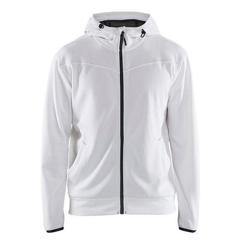 SWEAT ZIPPÉ À CAPUCHE BLANC/GRIS FONCÉ TAILLE L - BLAKLADER