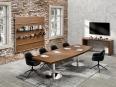 Table de réunion exécutive ovale HYPERION en bois - Atra_0