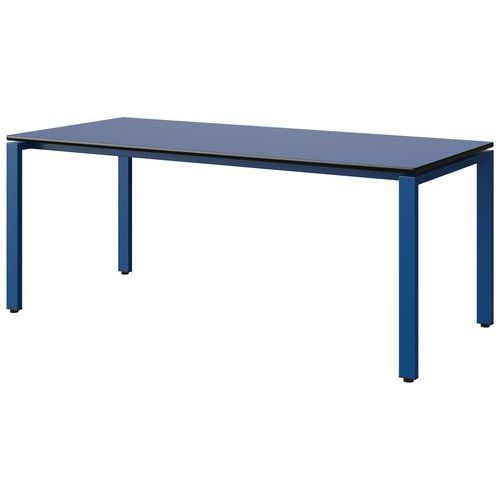 TABLE MALIBU 180X80 T5 SOUDÉ STRA BLEU U525/NOIR BLEU 5005
