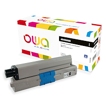 TONER REMANUFACTURÉ OWA - HAUTE CAPACITÉ - NOIR - POUR OKI 46490608
