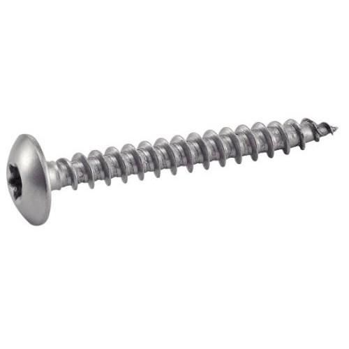 VIS DE PENTURE - TÊTE CYLINDRIQUE LARGE - TORX - INOX A4 - 6X25 - B100 ACTON