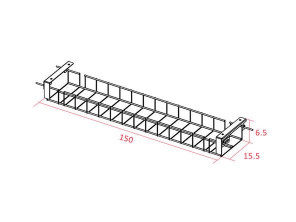 Grille passe-câbles en acier pour bureau - Etner, différentes largeurs disponibles_0