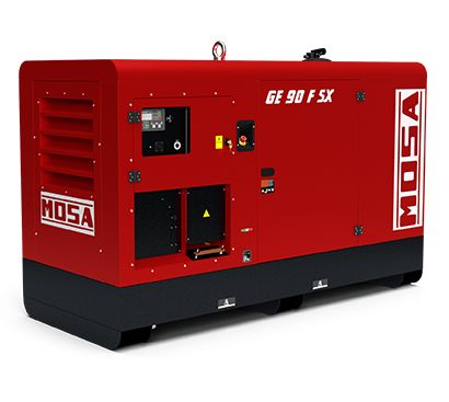 GE 90 FSX - Groupe électrogène industriel supersilencieux Mosa - Triphasé stand-by 90 kVA (72 kW) - Moteur diesel FPT_0
