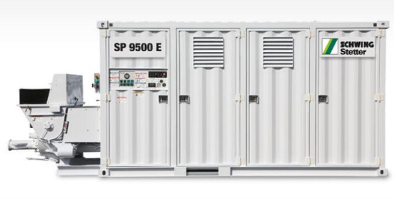 Pompe à béton stationnaire - SP 9500 E Container - Débit max. 94 m³/h - Pression max. 243 bar - Puissance 240 kW_0