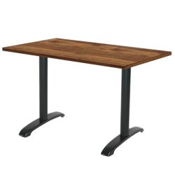 Restootab - Table 160x80cm - modèle Bazila chêne hunton - marron fonte 3701665200145_0