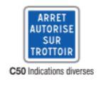 Panneau de signalisation d'indication type C50 - Signalisation verticale de police - Formats de 350 à 1500 mm_0