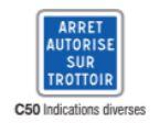 Panneau de signalisation d'indication type c50_0