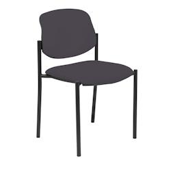 Silla fija Styl Bali gris oscuro - chasis negro - multi-matériau - 27NBALI600_0