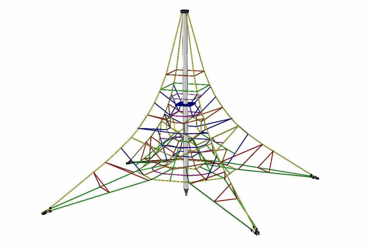 Structure multi-activités métallique en cordage - E0019-01 - Ludoparc - pour enfants dès 4 ans, capacité 20 personnes_0