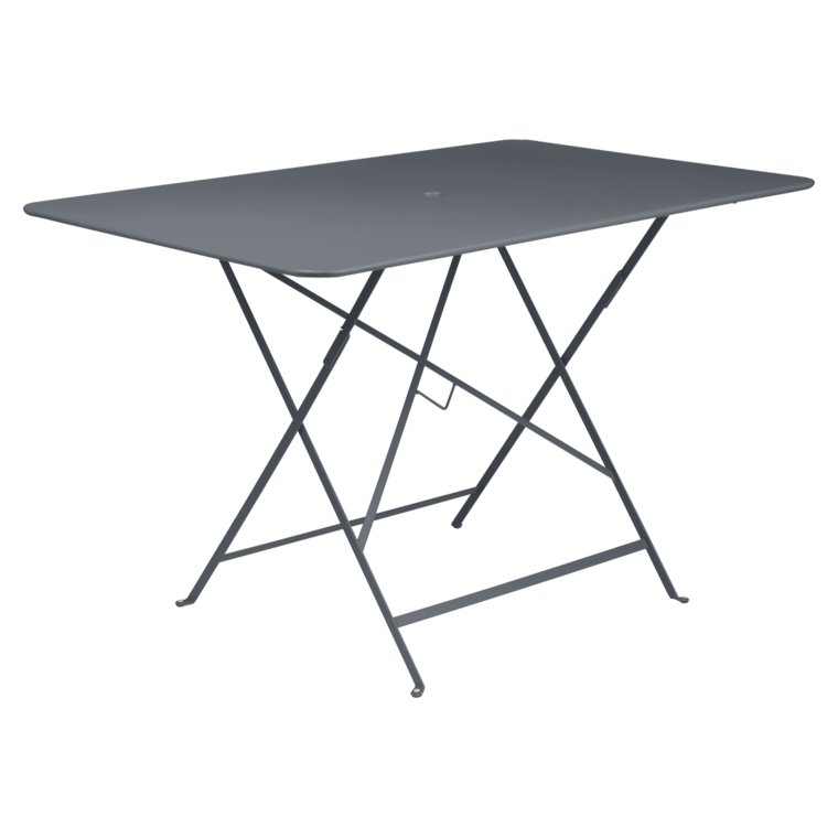 Tables pliantes bistro 117 x 77 cm - carbone - avec trou parasol et traitement Haute Protection_0