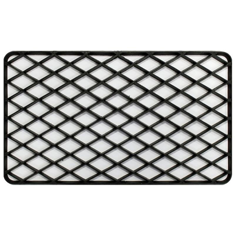 Tapis d'entrée en PVC grille 34x58 cm noir - Paris Prix - Pratique et original_0