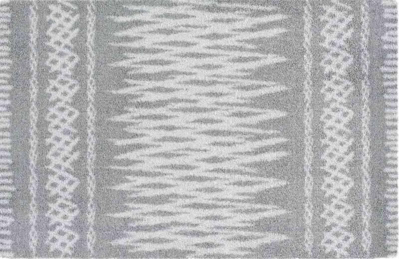 Tapis déco intérieur absorbant - Marocco gris - 75x50 cm - Tapis d'entrée_0