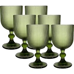 Verre à eau en cristal Melodia Dof 34 cl, lot de 6 – Brillant et élégant, idéal pour l'eau, l'apéritif, le restaurant et la maison. - vert verr_0