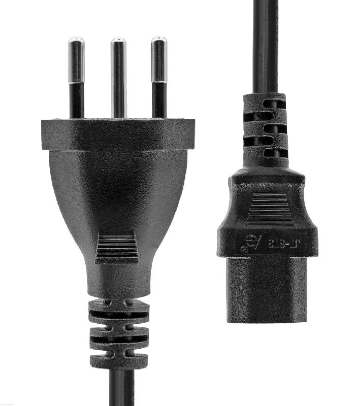 ProXtend PC-JC13-0005 - Câble électrique noir 0,5 m - Prise d'alimentation type J - Coupleur C13 - 10A_0