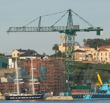 1250 hc 40 heavy-load grue à tour - liebherr - hauteur max. Sous crochet 79,00 m - capacité de levage max. 40 000 kg_0