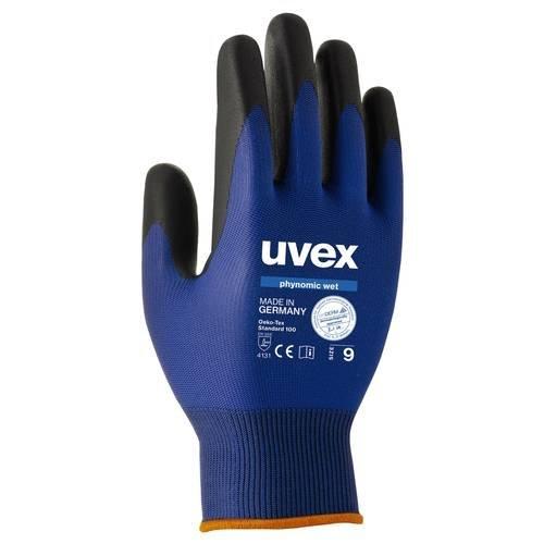 UVEX 60060 Phynomic Wet - Gant de sécurité taille 8, bleu et anthracite - Ajustement parfait et flexibilité maximale_0