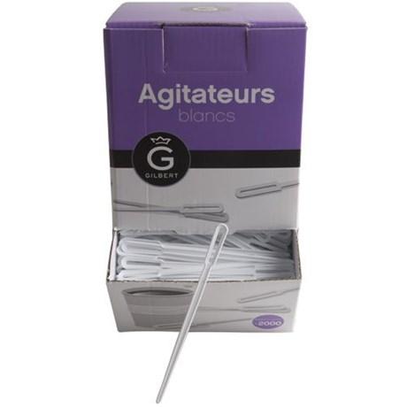 AGITATEUR PLASTIQUE BLANC (VENDU PAR 2000)