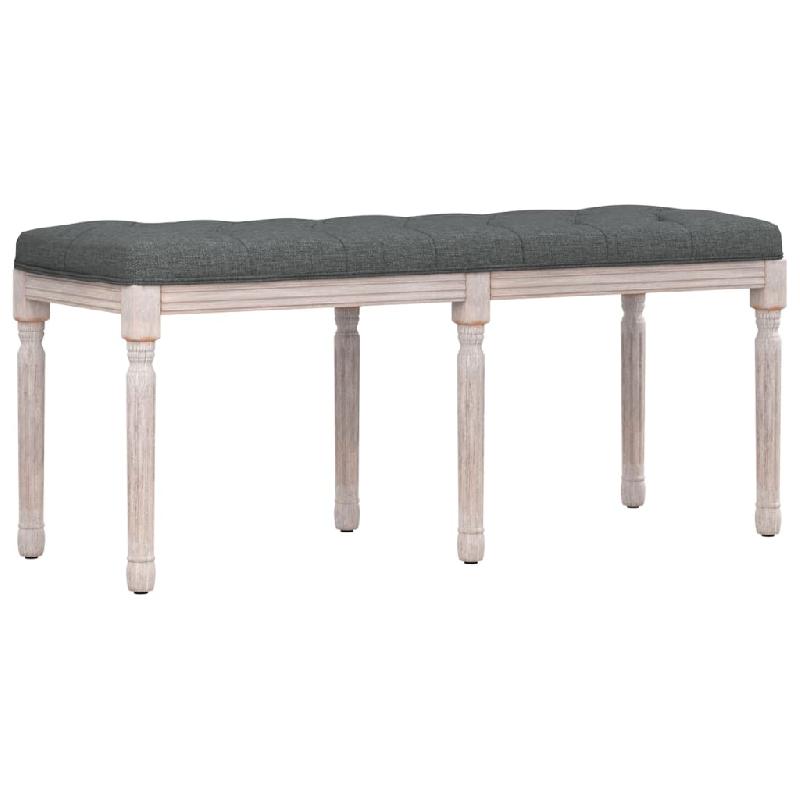 BANC BANQUETTE 110 X 40 X 49 CM TISSU GRIS FONCÉ 02_0010464_0