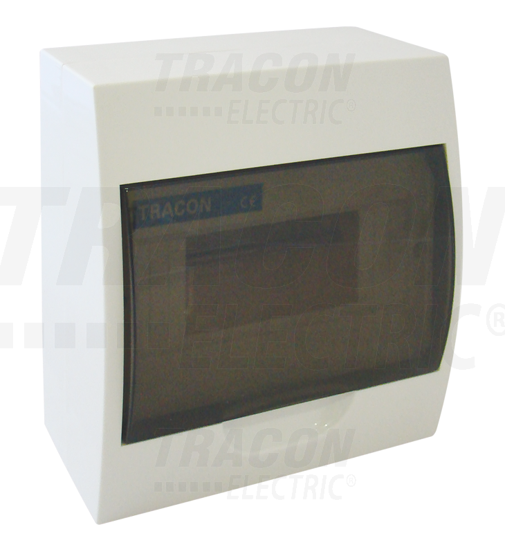 Boîte de distribution en saillie - cache fumée - rail N-PE 1×8 modul - IP40 - H×W×D=205×190×75mm_0