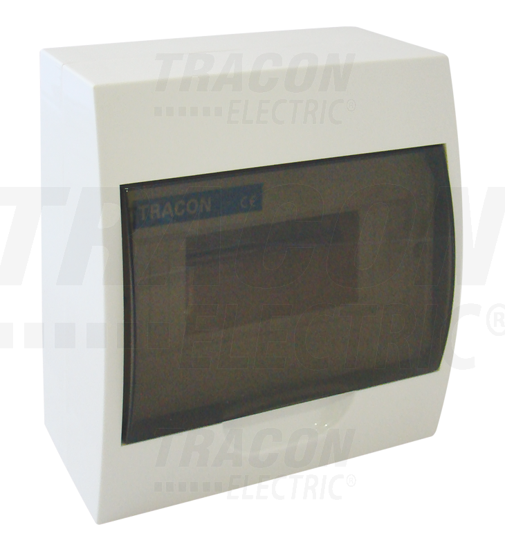 Boîte de distribution en saillie, cache fumée, rail n-pe 1×8 modul, ip40, (h×w×d=205×190×75mm)_0