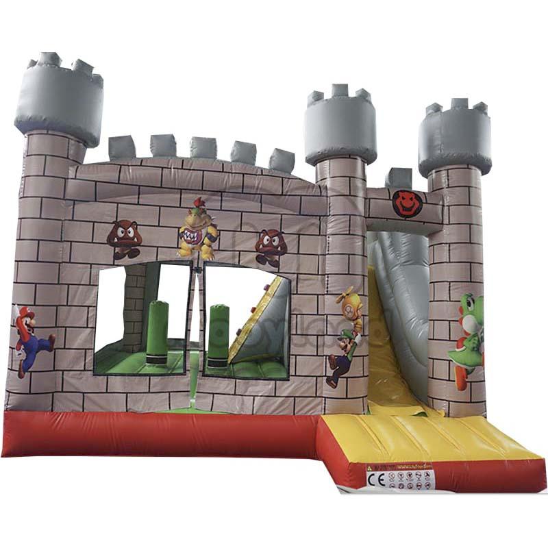 Château gonflable Château médiéval - Réf. CO10-LI - 5,5 x 5,2 x 4 m avec Bouncer et toboggan_0