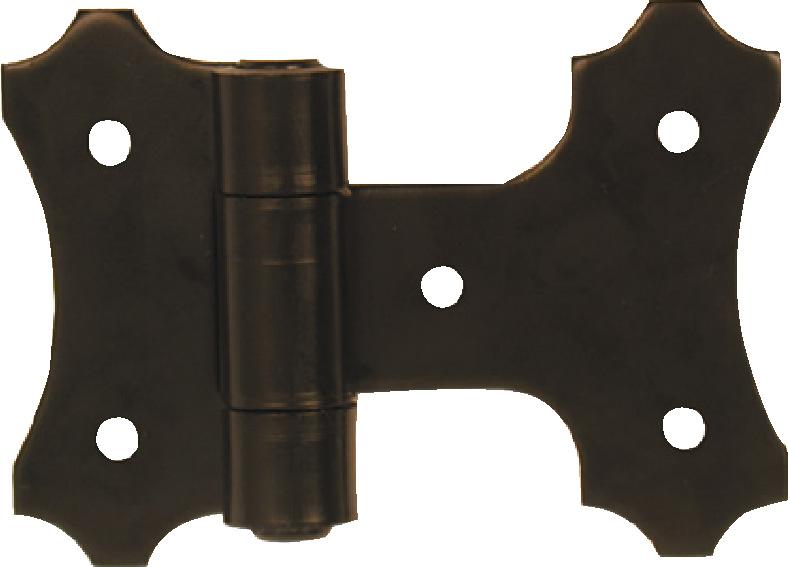 Charnière forte acier prépeint - 130 x 95 x 21 mm - Noir - AFBAT - Pour volets battants_0