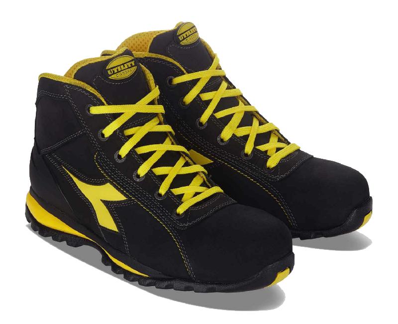 Chaussures de sécurité hautes glove ii high s3 sra hro noir/jaune p44 - diadora spa - 701.170234 - 649583_0