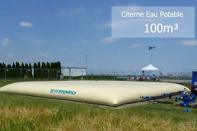 Citerne souple eau potable WP1100 - NEATFX - 100 m³ - Toile EXOM ACS - Polyester double face PVC_0