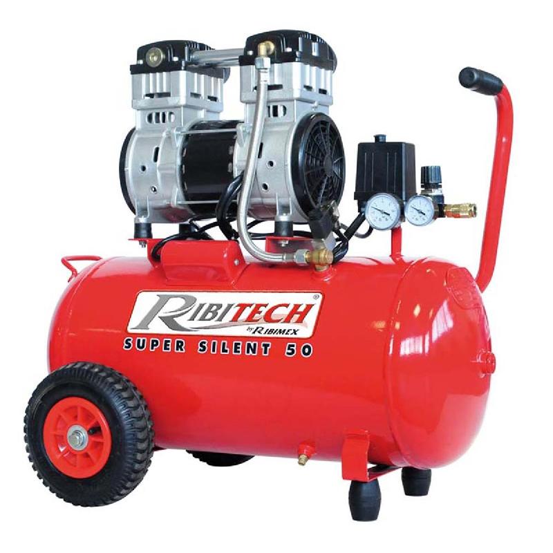 Compresseur électrique silencieux 2CV - bi-cylindres - cuve 50L - PRCOMP2-50SIL_0
