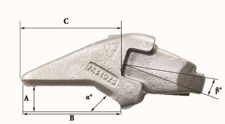 Dents de godet Fastkey FK3 1025 - Poids 3.9 kg - Épaisseur de lame 25 mm_0