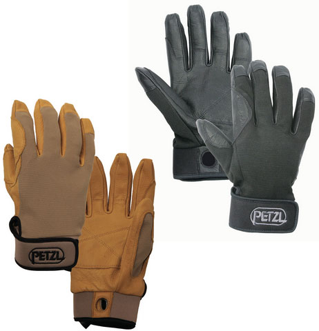 Gants de protection Petzl - cuir naturel haute qualité - tailles S, M, L - noirs et beiges_0