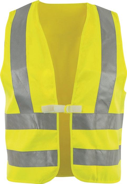Gilet de signalisation taille universal jaune av bandes réfléchissantes épaules EN 20471 Kl. 2 ASATEX_0