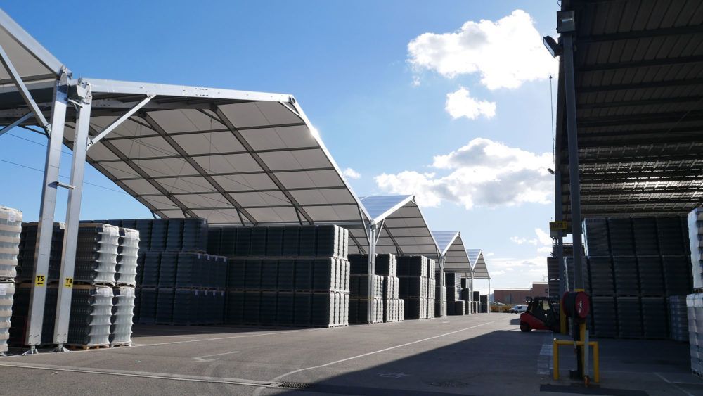 Hangar de stockage industriel en aluminium - Toiture PVC anti-déchirure - Jusqu’à 40m de portée et 8m de hauteur_0