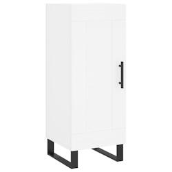 HELLOSHOP26 - Buffet bahut commode en bois d'ingénierie blanc - 3 compartiments, pieds en métal, 34,5 x 34 x 90 cm_0