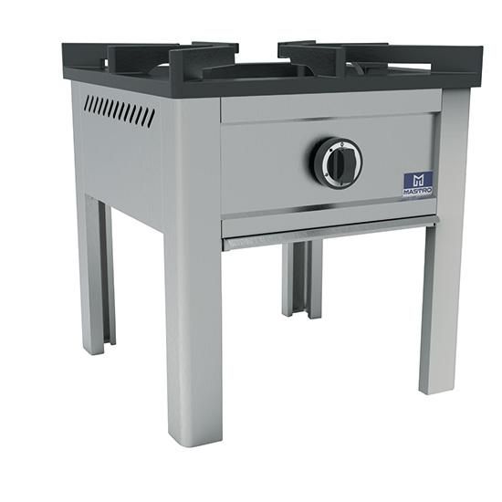 Réchaud bas à gaz avec 1 brûleur 12 kw - 600x600x550 mm - AHB0001/U_0