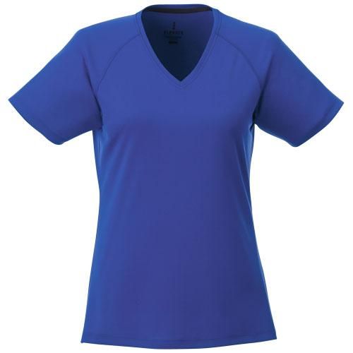 T-shirt Cool Fit manches courtes col V femme Amery - polyester respirant 145 g/m² - détails réfléchissants_0