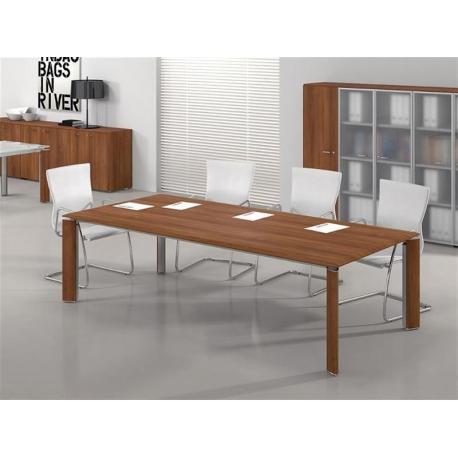 Table de conférence Fill - Référence Fill 20 - LAS - 260x120 cm - Dessus post formé - 4 pieds - 6 finitions_0