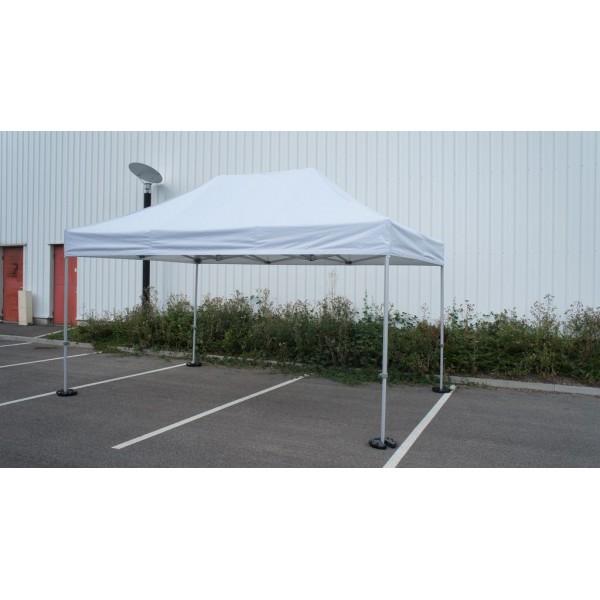 Tente pliante blanche Medium 3m x 4.5m - armature en aluminium, toile polyester ignifugée M2_0