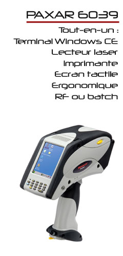 Terminaux portables code barres Paxar 6039 - imprimante, lecteur laser et terminal Windows CE_0