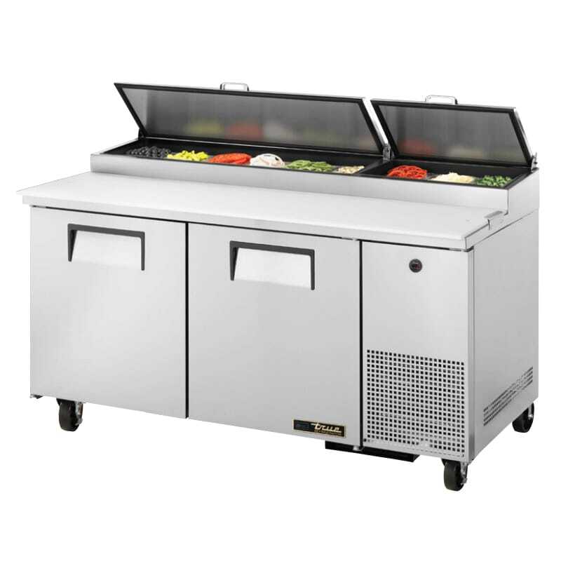 Meuble à pizza réfrigéré - 2 portes - TRUE - TETPP67HC - L1709 x P854 x H1058 mm - Compatible 9 bacs GN1/3_0