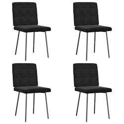VidaXL Chaises à Manger Lot De 4 Noir Velours - noir 8721158567079_0