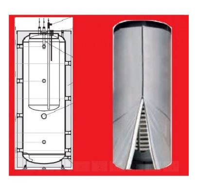 Ballon Tampon Isole 1000L 1 ech + Sanitaire 200L 1 ech + isolation dehoussable kumulo_0