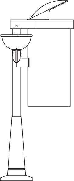 Poubelle urbaine Gilia - Neri 2273.002 - 33,5L en acier galvanisé_0