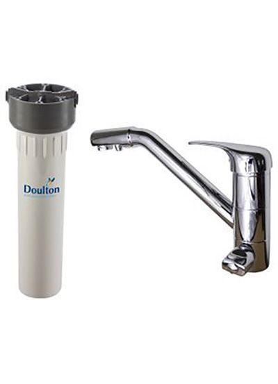 3020R3VBB - Purificateur d'eau potable sous évier Doulton HIP avec robinet 3 voies inox brillant - Dimensions : Hauteur 20cm x Diamètre 9,5cm_0