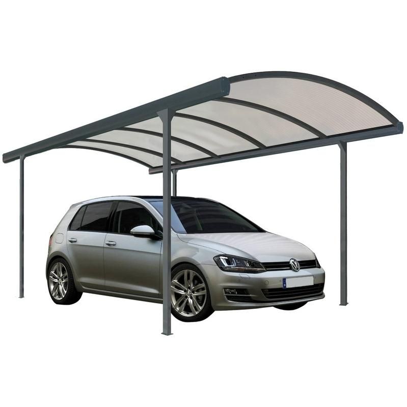 CARPORT ALUMINIUM CINTRÉ STANDARD 5M X 3M - Carport Aluminium Cintree StanDarD 5000 X 3000 Mm Grise Nfi 21692742