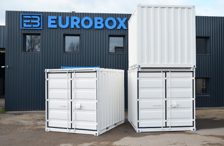 Container de stockage 10 pieds - Gris - Eurobox - 3D Containers_0